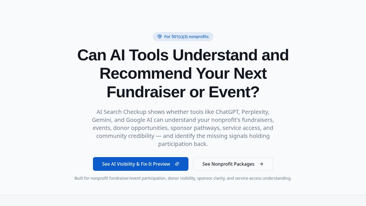 AI Search Checkup homepage preview