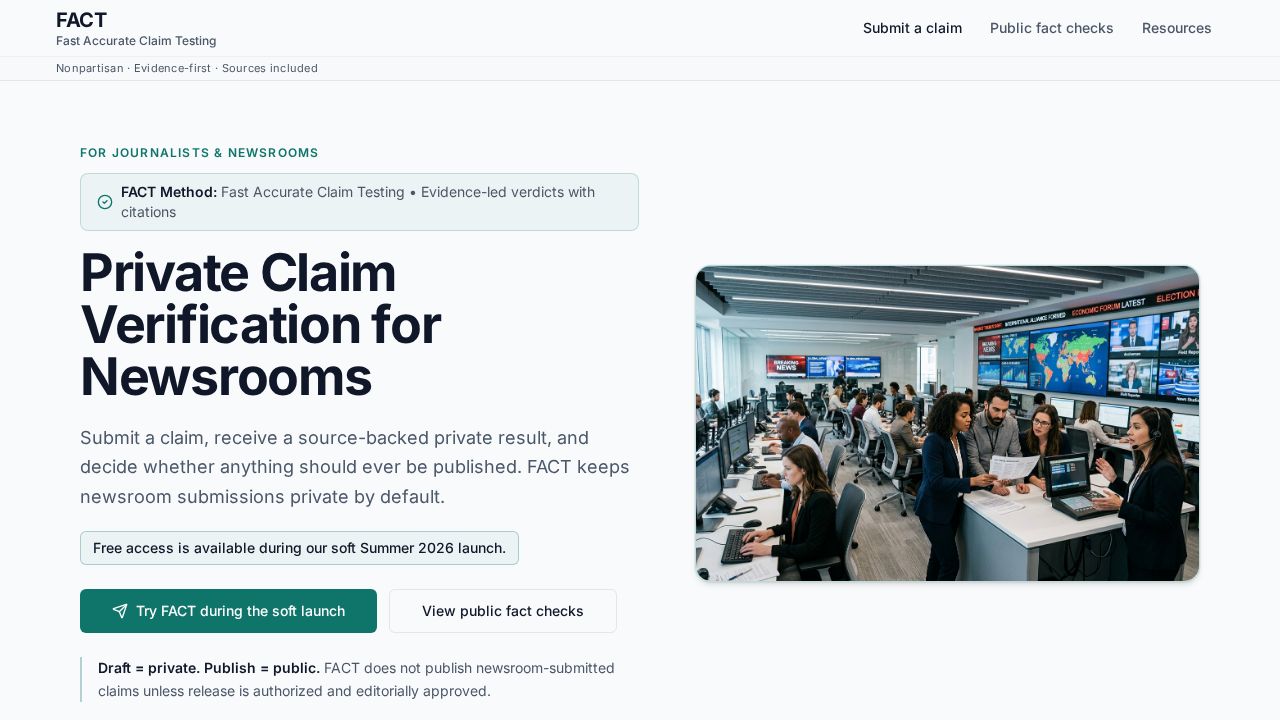 FACT — FactCheckWeekly homepage preview